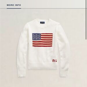 Polo by Ralph Lauren White flag knit sweater